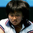ジュニア女子ダブルス準々決勝で勝利した土居美咲