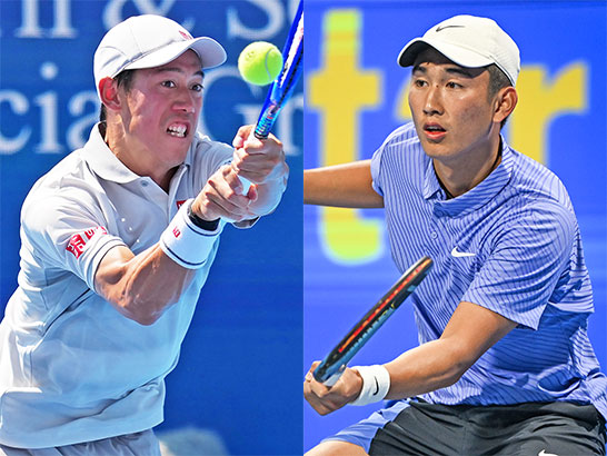 （左から）錦織圭、シャン