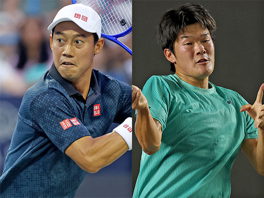 （左から）錦織圭とジェン