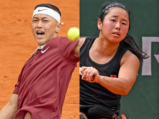 （左から）小田凱人、上地結衣