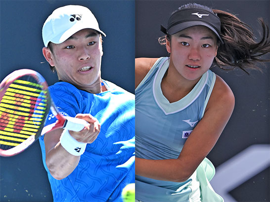 田畑遼と沢代榎音 全豪Jr8強入り