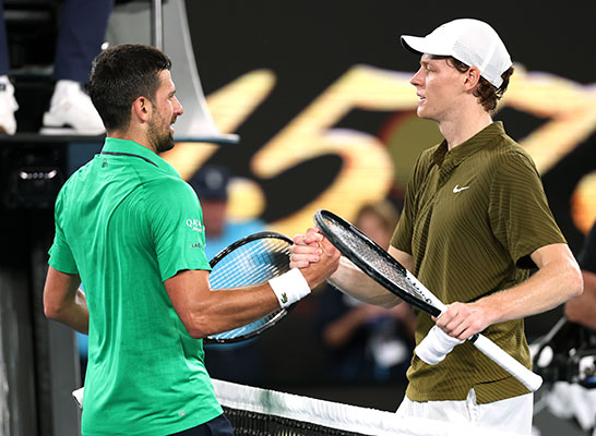 ヤニック・シナー、ノヴァーク・ジョコビッチ