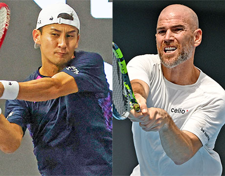 （左から）島袋将、マナリノ