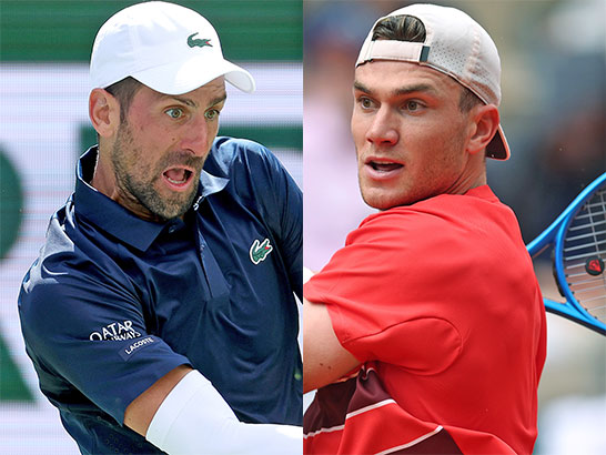 （左から）ジョコビッチ、ドレイパー