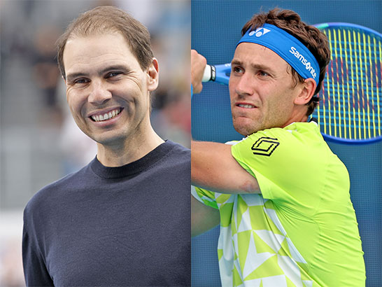 （左から）ラファエル・ナダル、カスパー・ルード