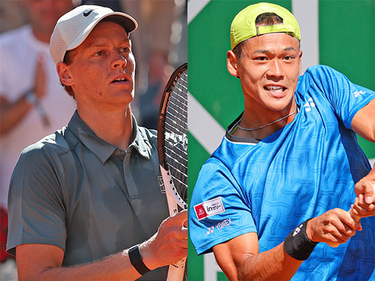 （左から）シナーと坂本怜