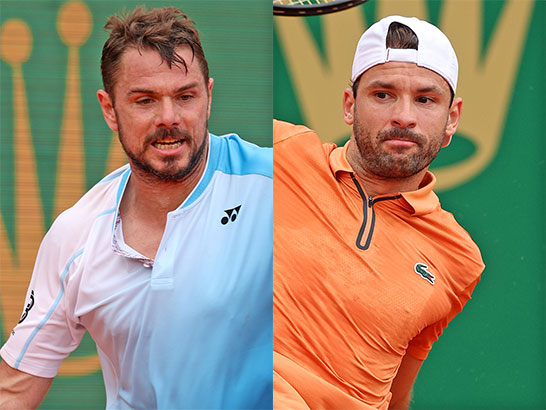 （左から）ワウリンカとディミトロフ