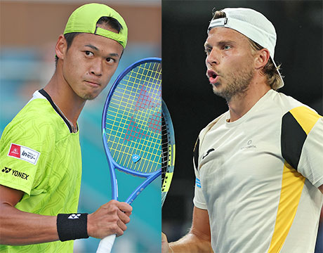 （左から）坂本怜とアレクサンドル・ミュレール