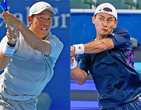 （左から）錦織圭、島袋将