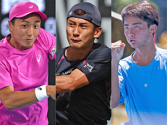 （左から）望月慎太郎、島袋将、松岡隼