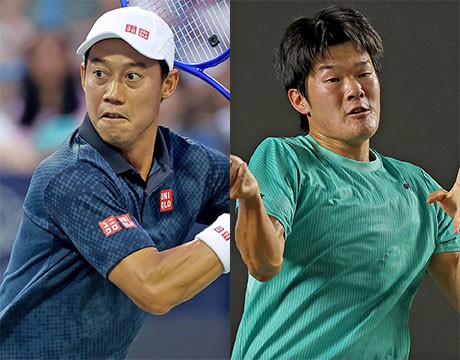 （左から）錦織圭とジェン