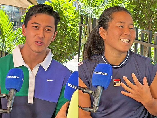 （左から）小田凱人、上地結衣