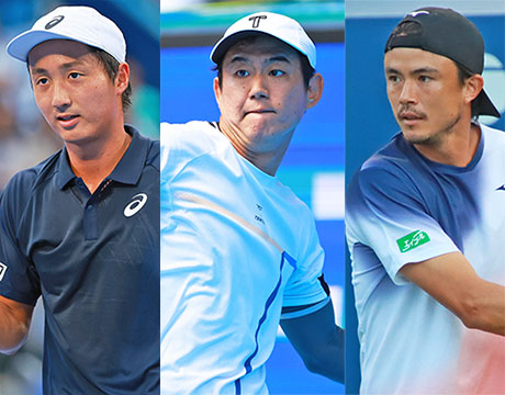 （左から）望月慎太郎、西岡良仁、ダニエル太郎