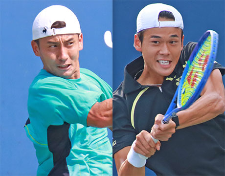 （左から）島袋将と坂本怜